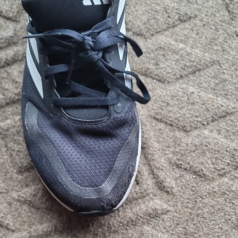 Adidas Men's 12 Runfalcon 5 Wide Cloudfoam Running Shoes Black - Picture 4 of 6